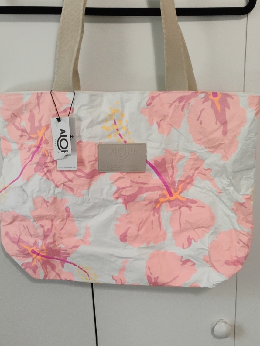 ALOHA Collection Pink & Floral Tote